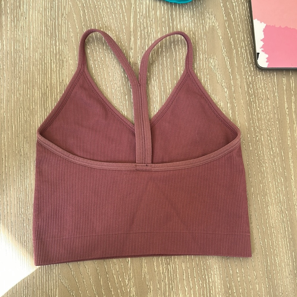 SET ACTIVE Sculptflex Ribbed V Bra in Canyon - Picture 4 of 6
